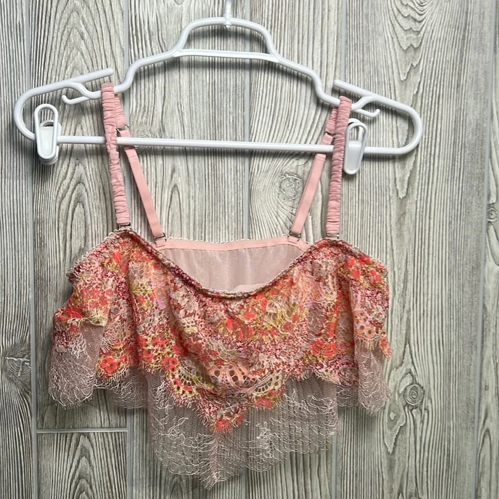 Victoriaโs Secret Dream Angels Eyelash Lace Bralette Size Large